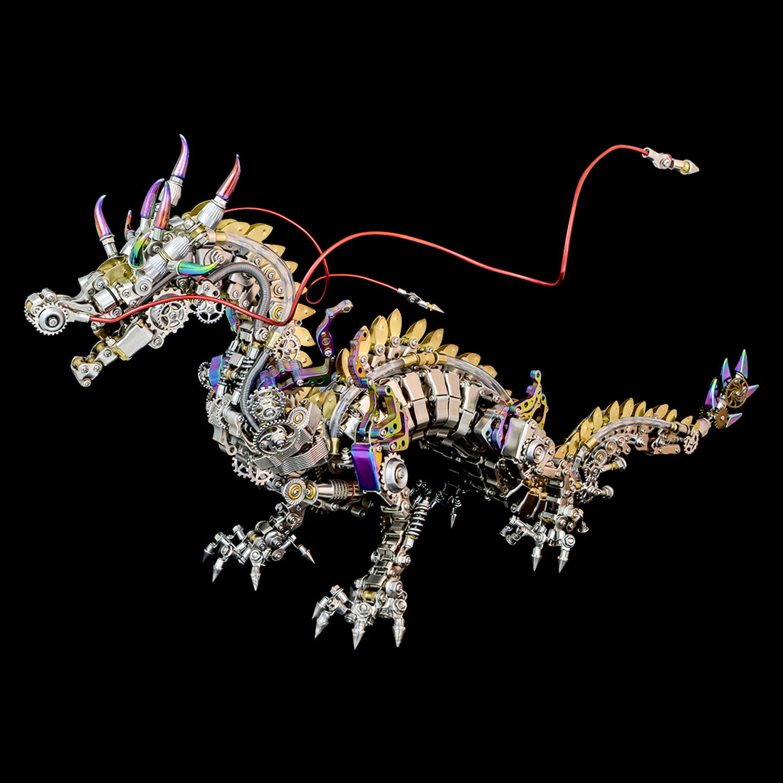 3D metal punk mechanical dragon model kit 2030+PCS fantasy creature assembly sculpture display - VICTMAX