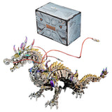 3D metal punk mechanical dragon model kit 2030+PCS fantasy creature assembly sculpture display - VICTMAX