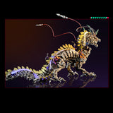 3D metal punk mechanical dragon model kit 2030+PCS fantasy creature assembly sculpture display - VICTMAX