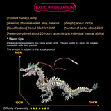 3D metal punk mechanical dragon model kit 2030+PCS fantasy creature assembly sculpture display - VICTMAX