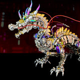 3D metal punk mechanical dragon model kit 2030+PCS fantasy creature assembly sculpture display - VICTMAX
