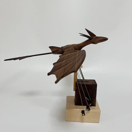 wooden western mythical creature dragon automaton model stress-relief  -decor - victmax