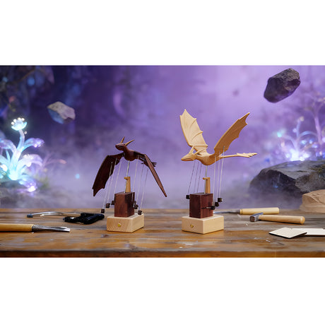 wooden western mythical creature dragon automaton model stress-relief  -decor scene - victmax