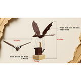 wooden western mythical creature dragon automaton model stress-relief  -decor size - victmax