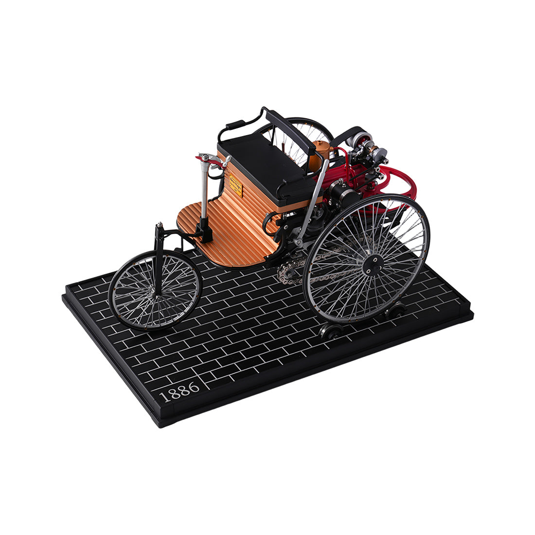 world's 1st three-wheel automobile model, build your own metal car diy assembly kit  - VICTMAX